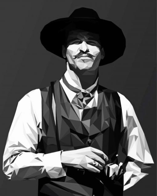 Black And White Doc Holliday Paint By Number