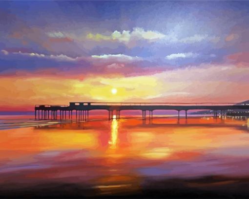 Bournemouth Pier At Sunset Paint By Number