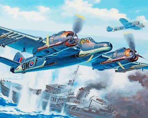 Bristol Beaufighter Aircraft Paint By Number