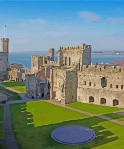 Caernarfon Castle Building Paint By Number