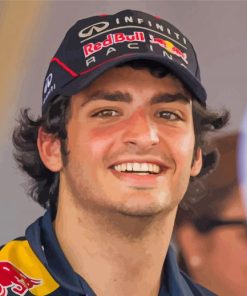 Carlos Sainz Jr Smiling Paint By Number