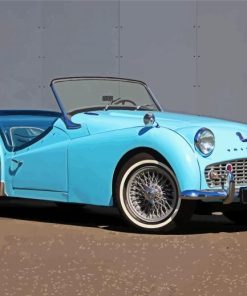 Classic Blue Triumph Tr3 Paint By Number