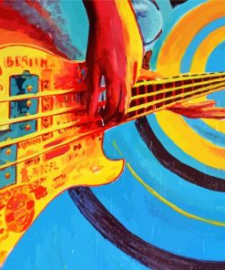 Colorful Bass Player Art Paint By Number