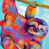 Colourful Sloth Art Paint By Number