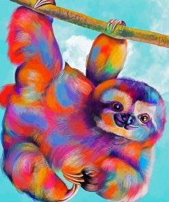 Colourful Sloth Art Paint By Number