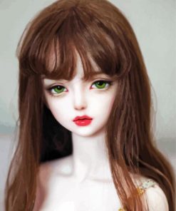 Cute Doll With Green Eyes Paint By Number