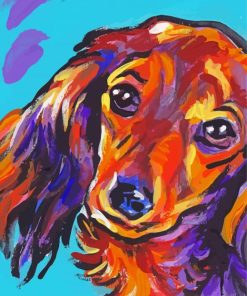 Dachshund Dog Colorful Paint By Number