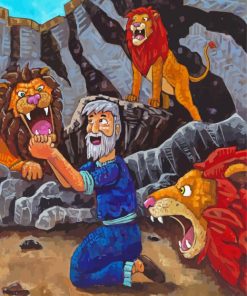 Daniel In The Lion Den Art Illustration Paint By Number