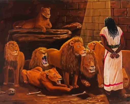 Daniel In The Lions Den Art Paint By Number