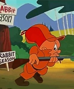 Elmer Fudd Character Paint By Number