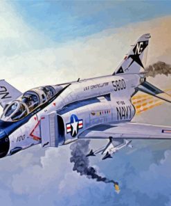 F4 Phantom Jet Plane Art Paint By Number