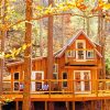 Fall Cabin Paint By Number