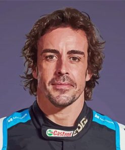 Fernando Alonso Racing Driver Paint By Number