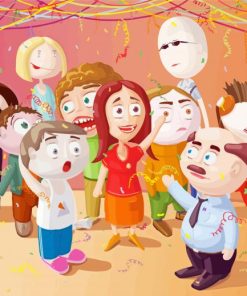 Funny Family Partying Paint By Number