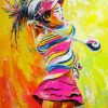 Girl In Golf Art Paint By Number