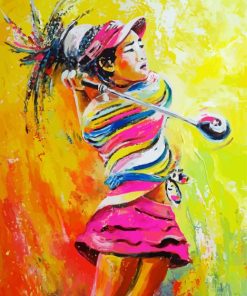 Girl In Golf Art Paint By Number