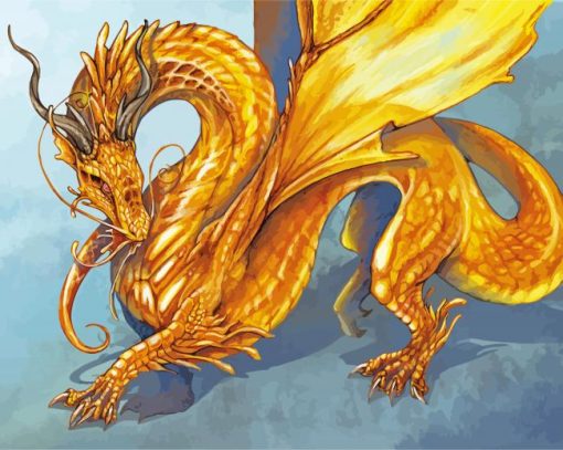 Golden Dragon Art Paint By Number