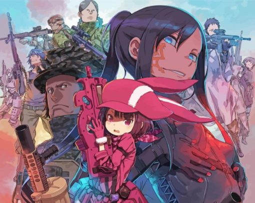 Gun Gale Anime Paint By Number