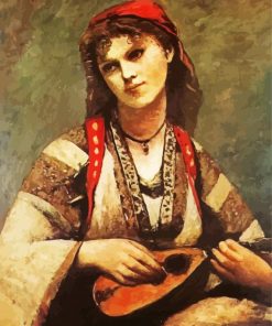 Gypsy With Mandolin Paint By Number