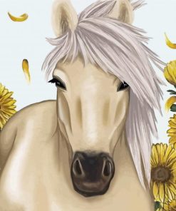 Horse Sunflower Paint By Number