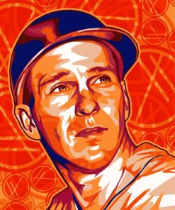 Illustration Brooks Robinson Paint By Number