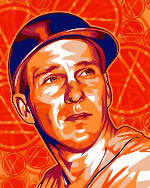 Illustration Brooks Robinson Paint By Number