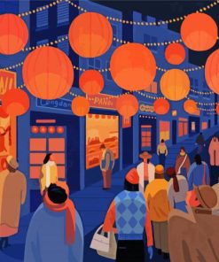 Illustration Chinatown Paint By Number