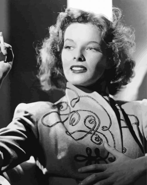 Katharine Hepburn Smoking Paint By Number