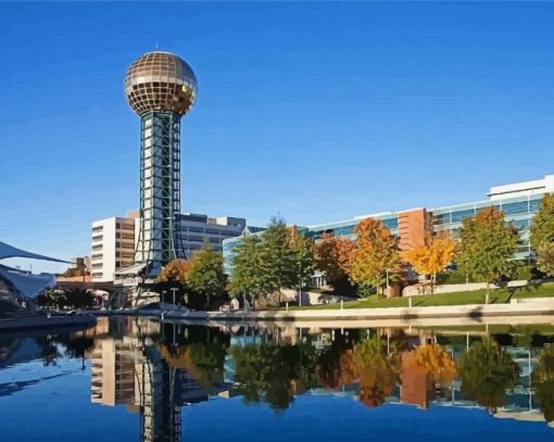 Knoxville Sunsphere Tower Paint By Number