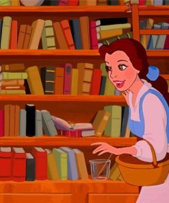 Library Scene Belle Paint By Number