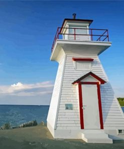 Lion's Head Harbour Lighthouse Georgian Bay Paint By Number