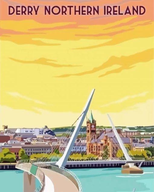 Londonderry Northern Ireland Poster Paint By Number