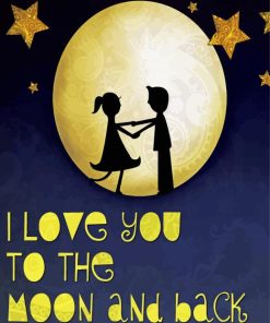 Love You To The Moon Art Paint By Number