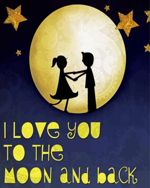 Love You To The Moon Art Paint By Number