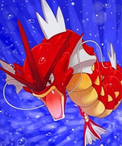 Mad Red Gyarados Paint By Number