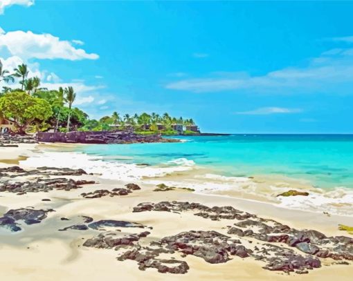 Magic Sands Beach In Hawaii Paint By Number