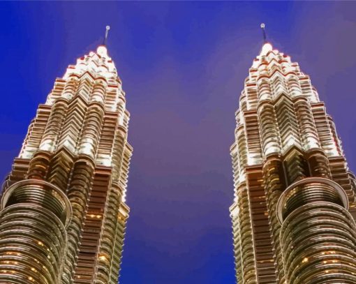 Malaysia Petronas Towers Paint By Number