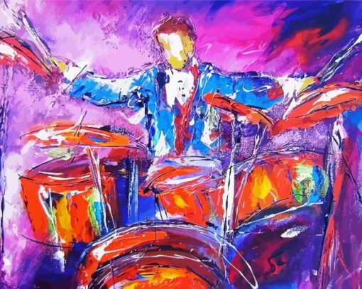 Man Drumming Art Paint By Number