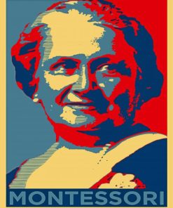 Maria Montessori Poster Paint By Number