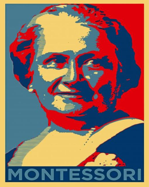 Maria Montessori Poster Paint By Number