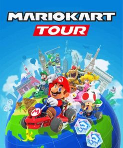 Mario Kart Game Paint By Number