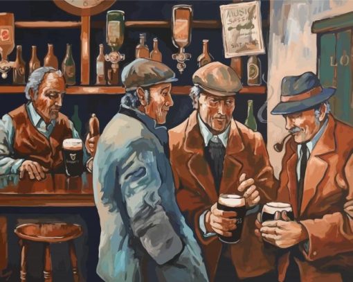 Men At Bar Paint By Number