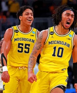 Michigan Wolverines Basketballers Paint By Number