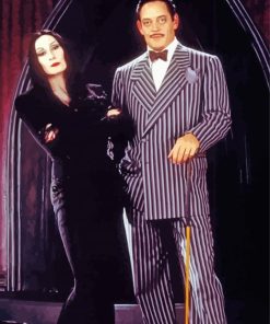 Mortici And Gomez Addams Paint By Number