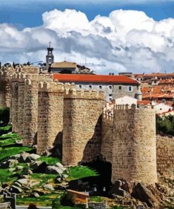 Murallas De Avila Spain Paint By Number