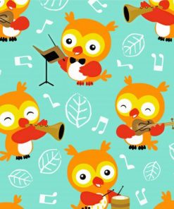 Music And Owl Paint By Number