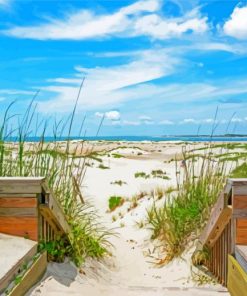 North Carolina Isle Beach Paint By Number