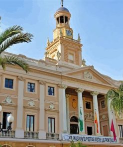 Old Town Hall Cadiz Spain Paint By Number