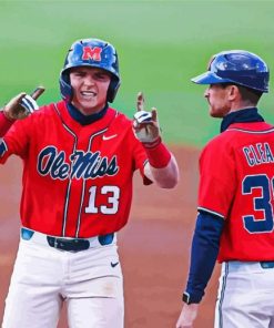 Ole Miss Rebels Baseball Team Vs Arkansas Paint By Number