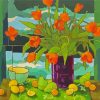 Orange Tulips Vase Paint By Number